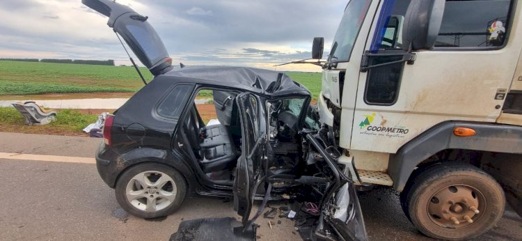Grave Acidente entre Caminhão e Carro na GO-217