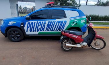 Polícia Militar apreende motocicleta com sinais de identificação adulterado em Campo Limpo de Goiás