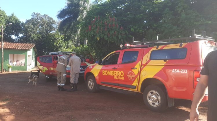 Bombeiros realizam buscas por pessoa desaparecida em São Francisco de Goiás