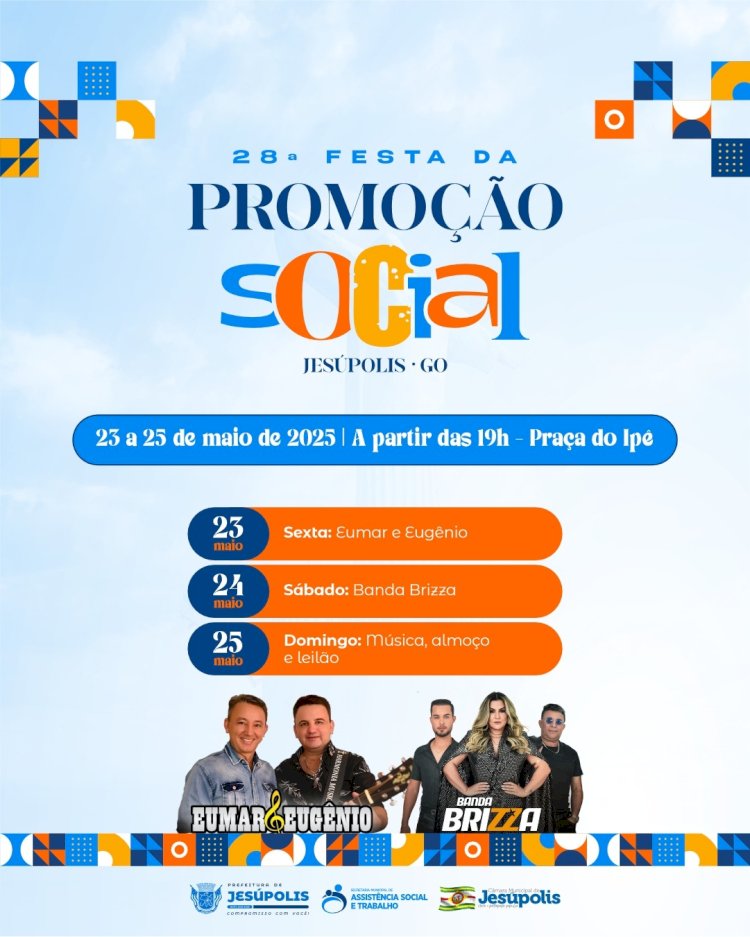 Começa nesta sexta-feira 23, a 28ª Festa da Promoção Social de Jesúpolis