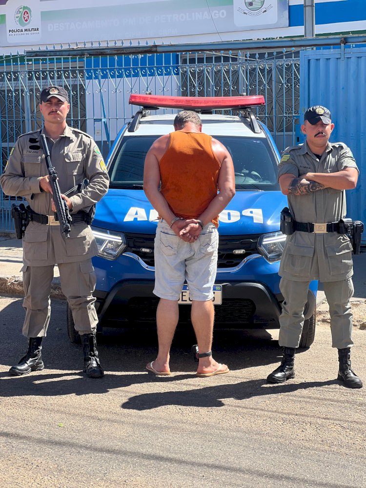 Equipe de Petrolina de Goiás  prende  traficante de drogas